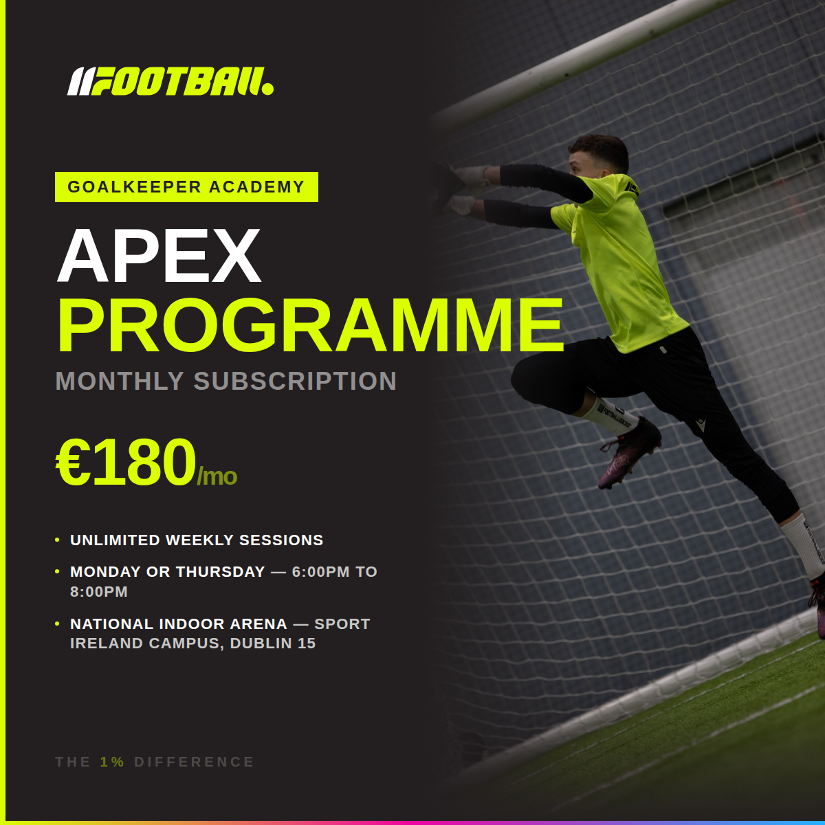 11 Football - Goalkeeper Apex Programme