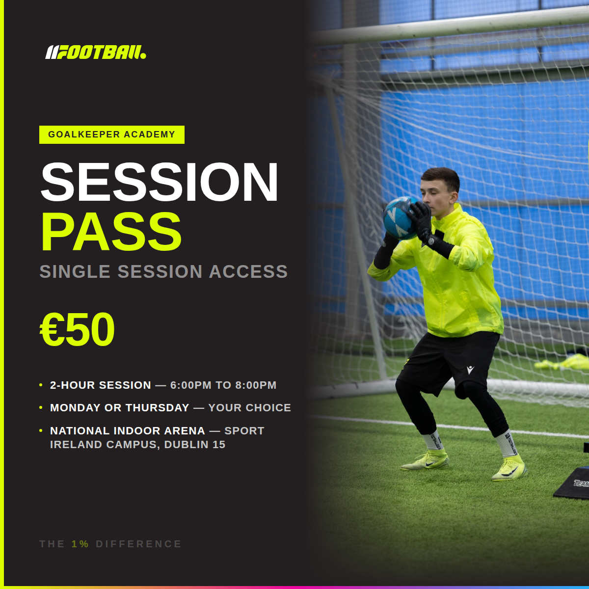 11 Football - Goalkeeper Programme Session Pass